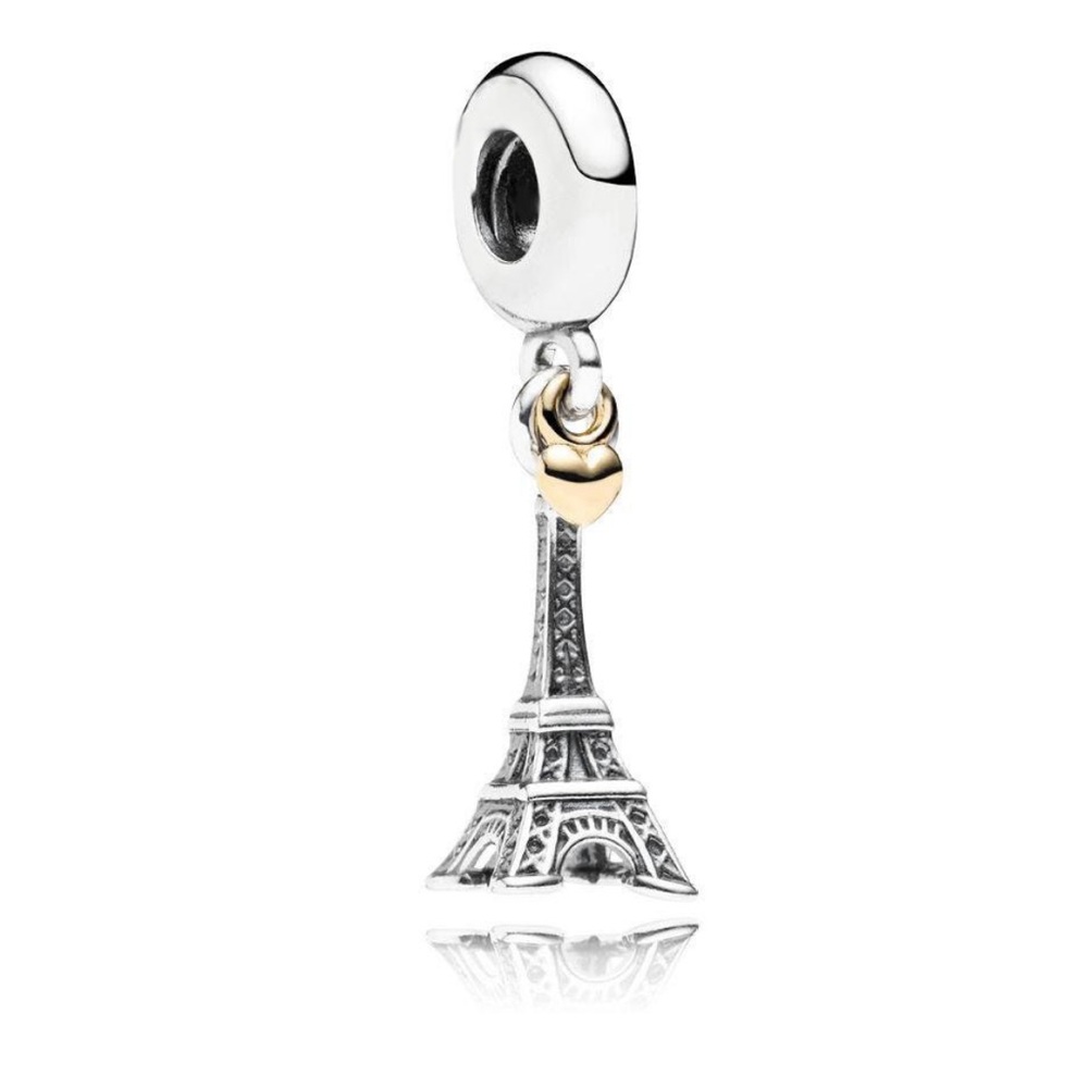 NWOT Eiffel Tower Paris Pendant Dangle Charm Sterling Silver 925